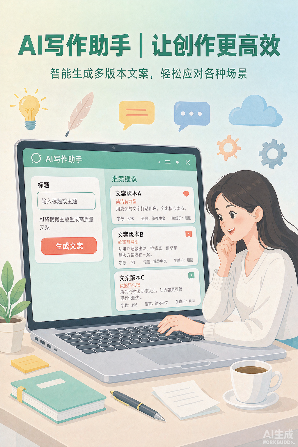 灵犀文案助手示意